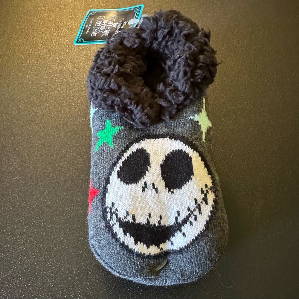 Disney Nightmare Before Christmas Jack Skellington slipper sock. NWT!